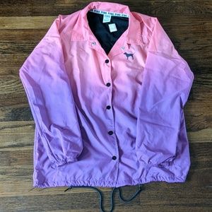 PINK Victoria's Secret Ombre Lined Coaches Jacket